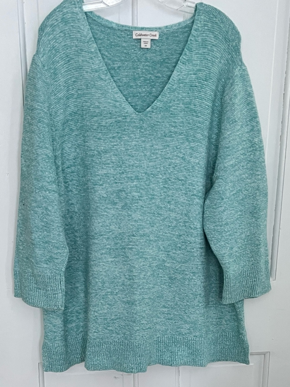 Coldwater Creek Pullover Sweater 2X Turquoise